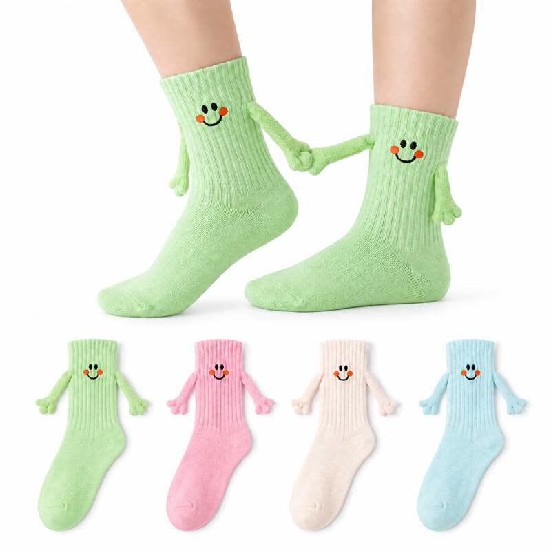 Chaussettes courtes brodées à motif smiley (4 paires) - Multicolore - 42(US3-9) - image 0