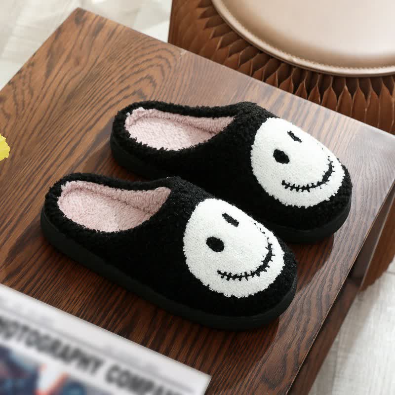 Pantoufles en peluche amusantes pour Halloween - Noir - EU44-45(US10-11) - image 0