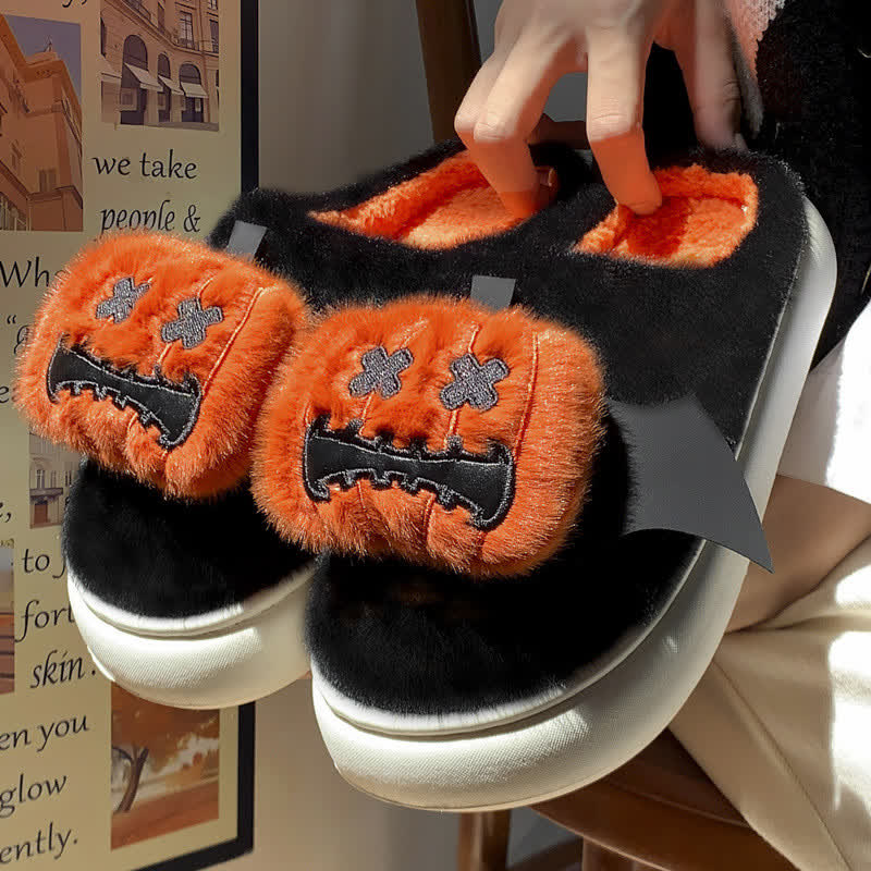 Pantoufles en peluche mignonnes et amusantes pour Halloween - C - EU40-41(US7-7.5) - image 3