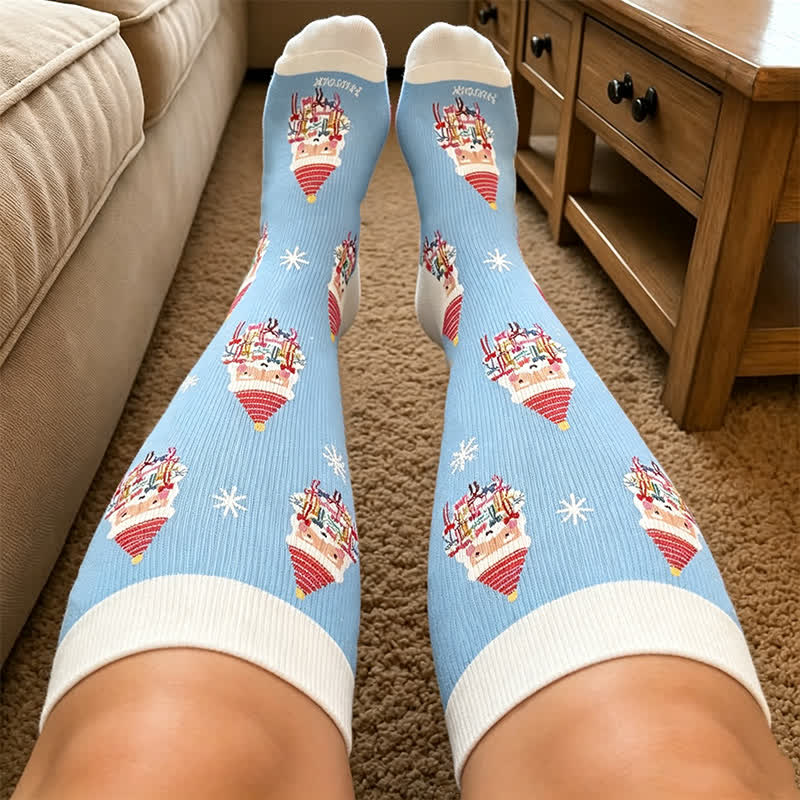 Chaussettes de compression Casse-Noisette Père Noël grandes tailles - image 2