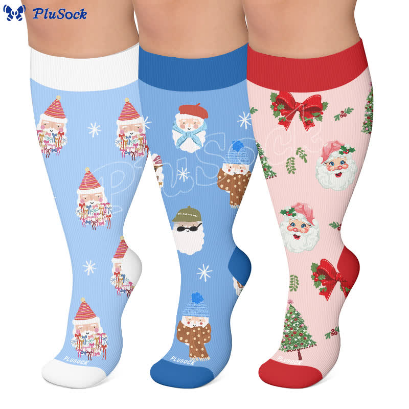Chaussettes de compression Casse-Noisette Père Noël grandes tailles - image 0