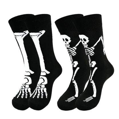 Chaussettes mi-mollet en coton à motif squelette d'Halloween (3 paires) - image 5
