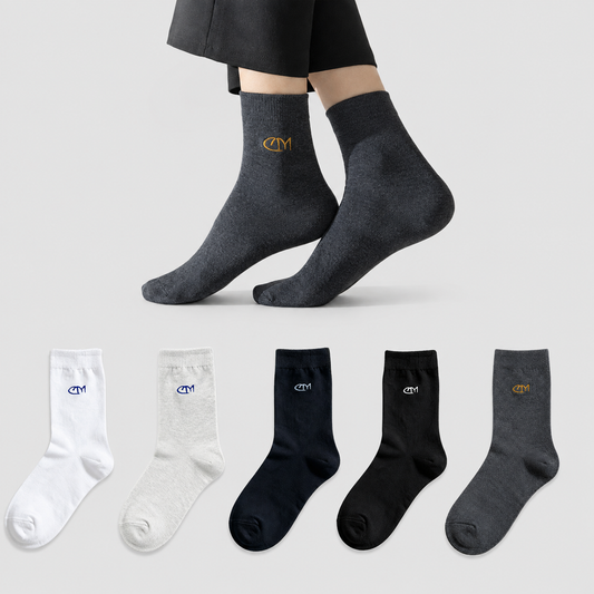 Chaussettes classiques en mélange de coton (5 paires) - Multicolore - EU39-44(US6-10) - image 0