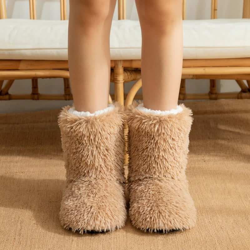 Chaussettes-chaussons kaki duveteuses et moelleuses - Kaki - EU43-44(US9-10) - image 0