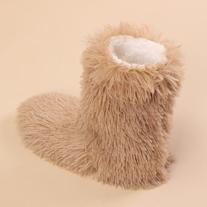 Chaussettes-chaussons kaki duveteuses et moelleuses - image 2