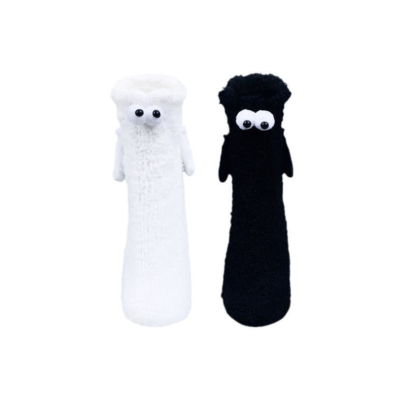 Chaussettes-chaussons tubulaires blanches à yeux mobiles (4 paires) - Multicolore - EU36-42(US3-8.5) - image 2