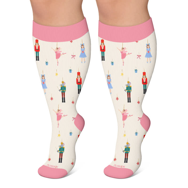 Chaussettes de compression Casse-Noisette Voilier Grande Taille - Beige - 4XL - image 5