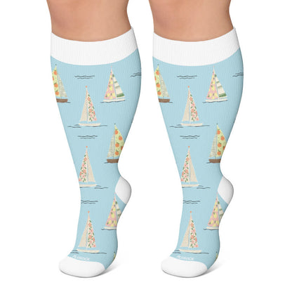 Chaussettes de compression Casse-Noisette Voilier Grande Taille - Bleu - 4XL - image 4