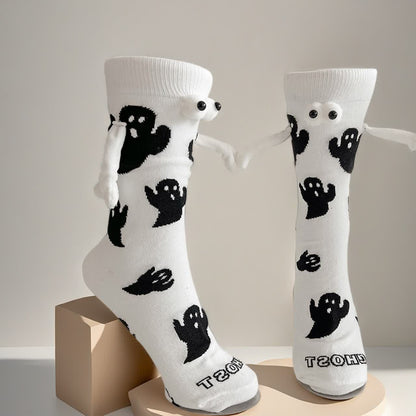Chaussettes magnétiques fantômes pour tenir la main (4 paires) - Blanc - EU36-40(US3-7) - image 3
