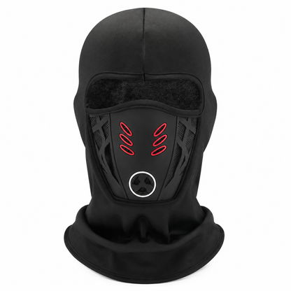 Masque facial tactique en polaire coupe-vent - Rouge - One Size - image 0