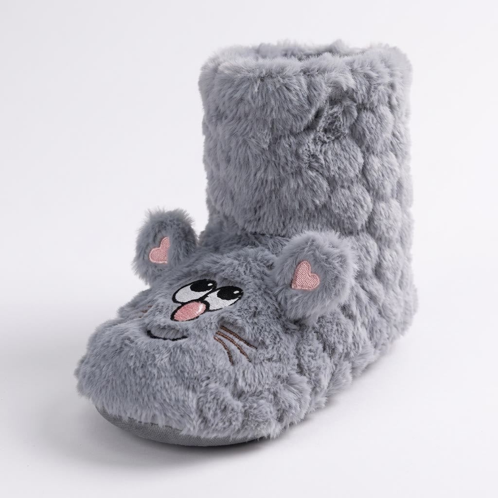 Chaussettes-chaussons duveteuses à motif chat rose de dessin animé - image 8