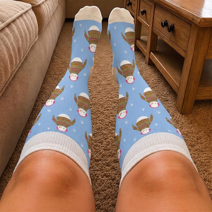 Chaussettes de compression pingouin de Noël grande taille - image 3