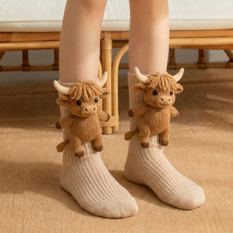 Chaussettes-chaussons animaux 3D Capybara et Canard - Chameau - EU43-45 (US9-11) - image 0