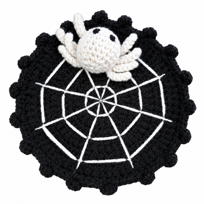 Dessous de verre araignée d'Halloween au crochet - Noir - One Size - image 7