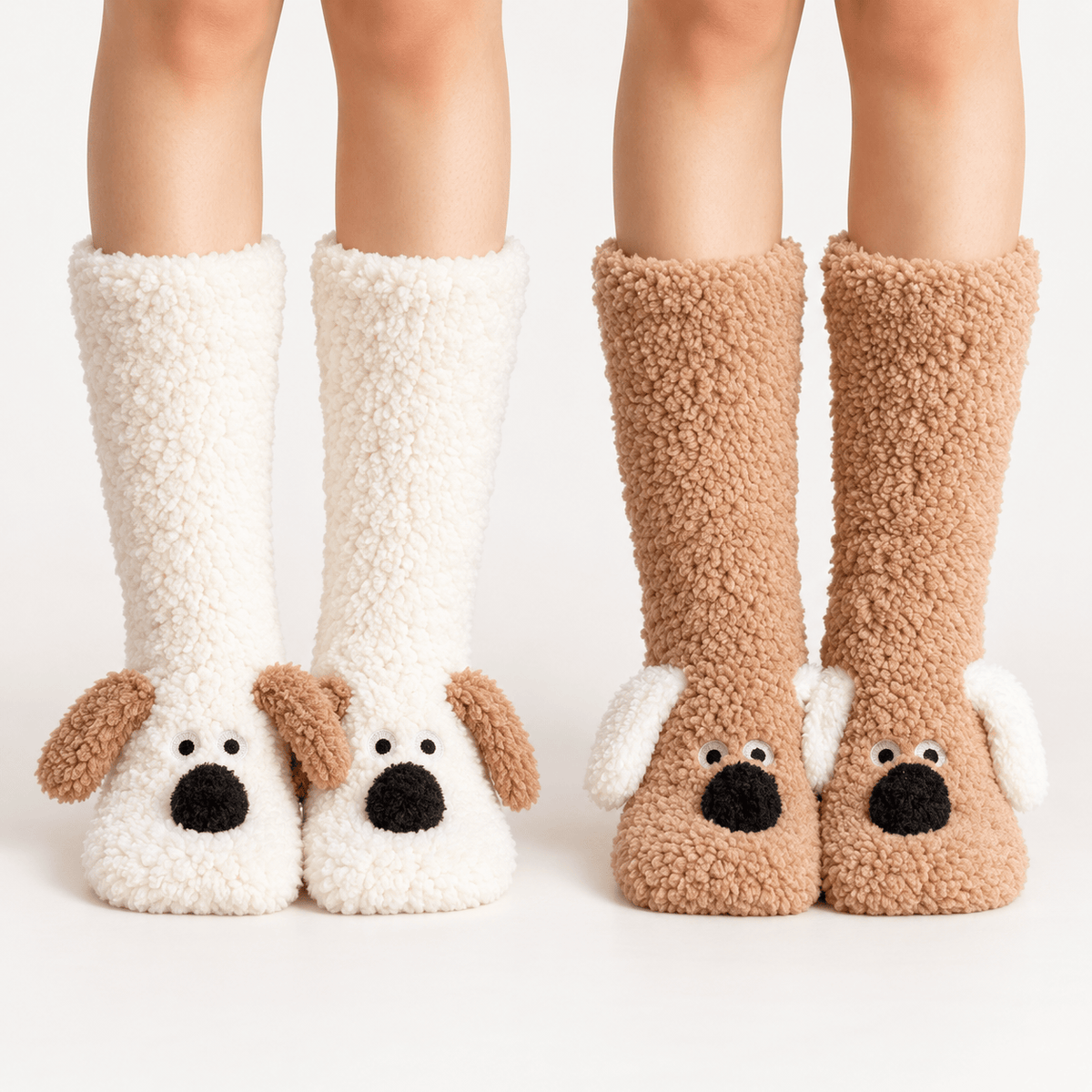 Chaussettes-chaussons d'intérieur en sherpa Cozy Puppy (2 paires) - image 2