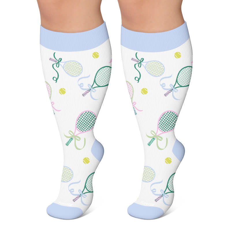 Chaussettes de compression pour raquettes de tennis grandes tailles - Violet clair - 4XL - image 4
