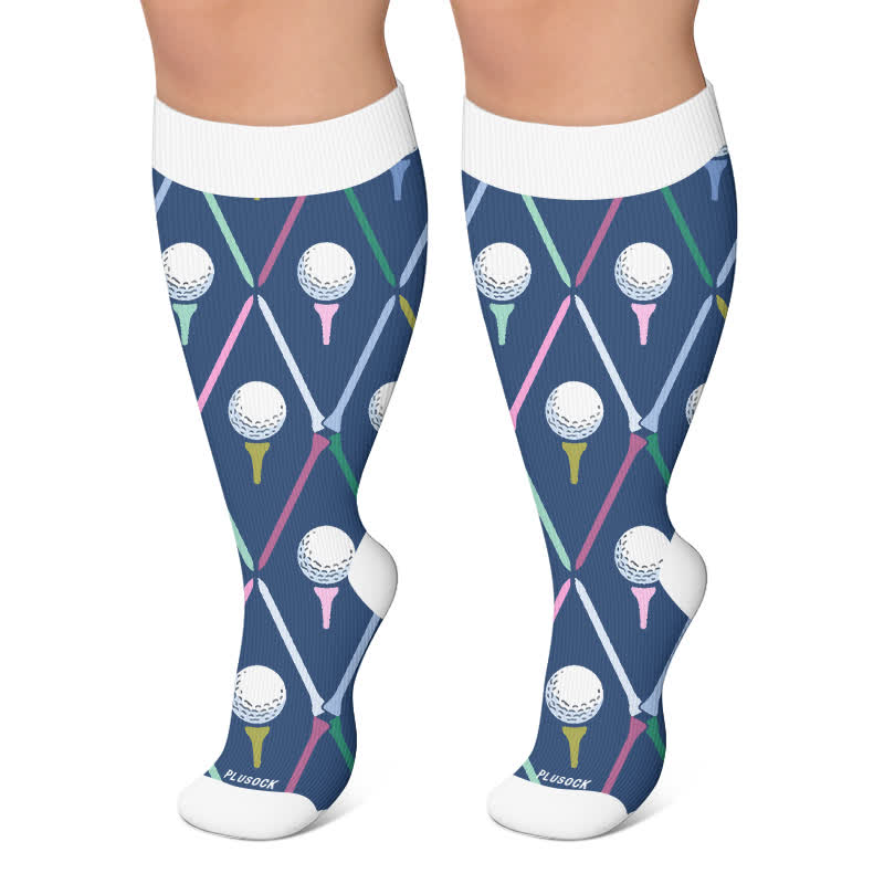 Chaussettes de compression pour raquettes de tennis grandes tailles - Bleu foncé - 4XL - image 6