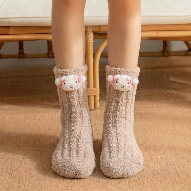 Chaussettes courtes à motif dessin animé 3D pour les fêtes de Noël (3 paires) - image 1