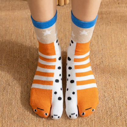 Chaussettes Tabi à l'effigie de personnages de dessins animés (4 paires) - image 3