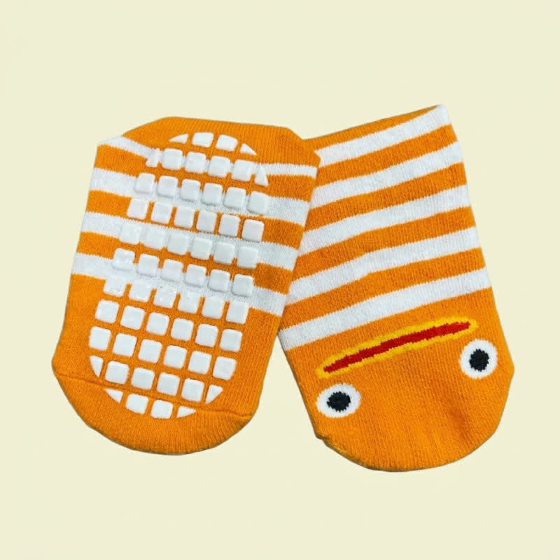 Chaussettes-chaussons rayées à motifs amusants pour toute la famille (4 paires) - image 6
