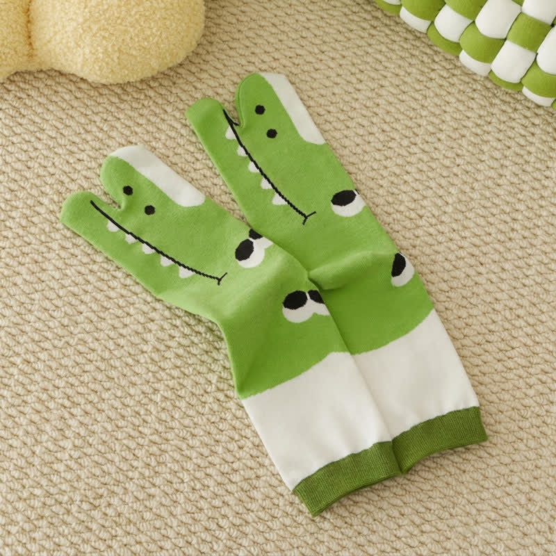 Chaussettes Tabi à orteils séparés, motif animaux mignons, style japonais (4 paires) - image 6