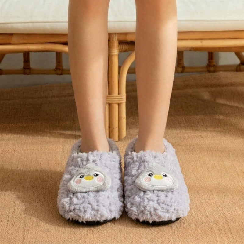 Chaussures d'intérieur en peluche chat mignon - Violet - Pointures enfant EU32-35 (US1-3,5) - image 2