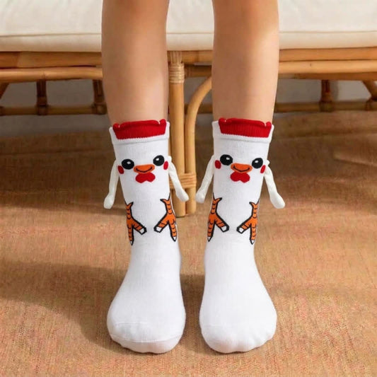 Chaussettes à la main d'un personnage de dessin animé original (3 paires) - Blanc - EU36-42(US3-8.5) - image 0