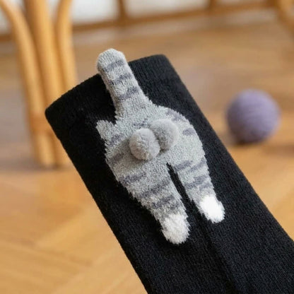 Chaussettes courtes à motif chat mignon (3 paires) - image 3
