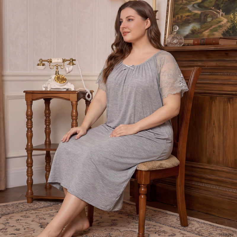 Pyjama à manches en dentelle - image 1