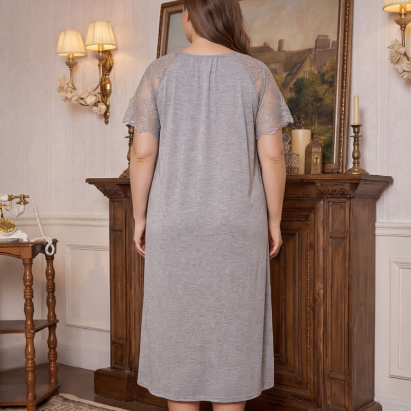 Pyjama à manches en dentelle - image 3