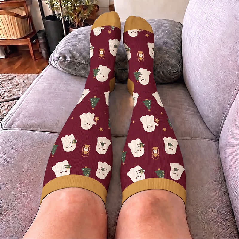 Chaussettes de compression grande taille Ghost Turtle Holiday TV - image 2