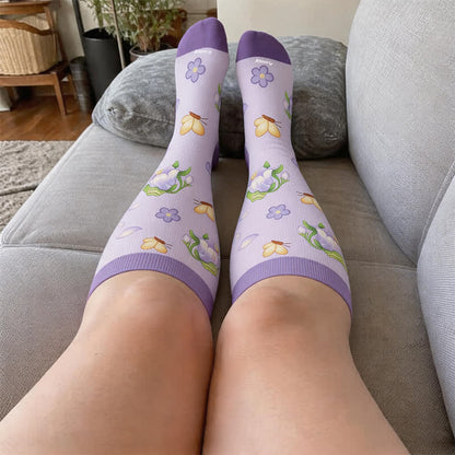 Chaussettes de compression à motif grenouille grande taille - image 1
