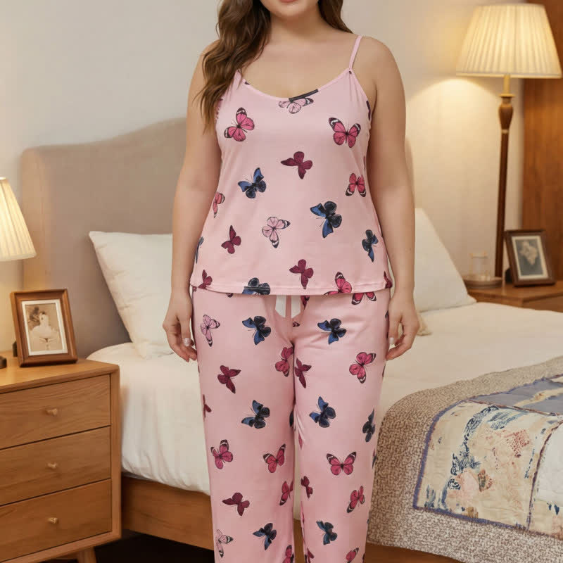 Ensemble pyjama en satin papillon - image 0