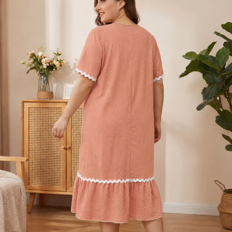Nuisette d'intérieur à appliqués floraux - image 3