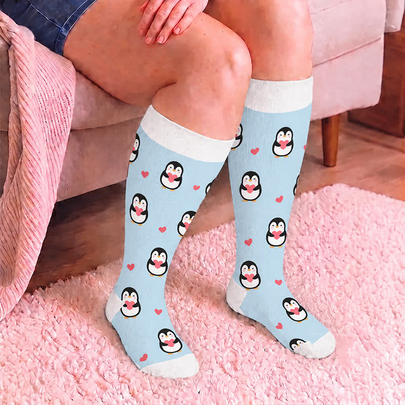 Chaussettes de compression pingouin mignonnes grandes tailles - image 2