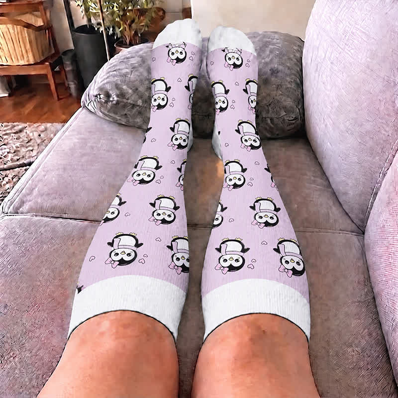 Chaussettes de compression pingouin mignonnes grandes tailles - image 3