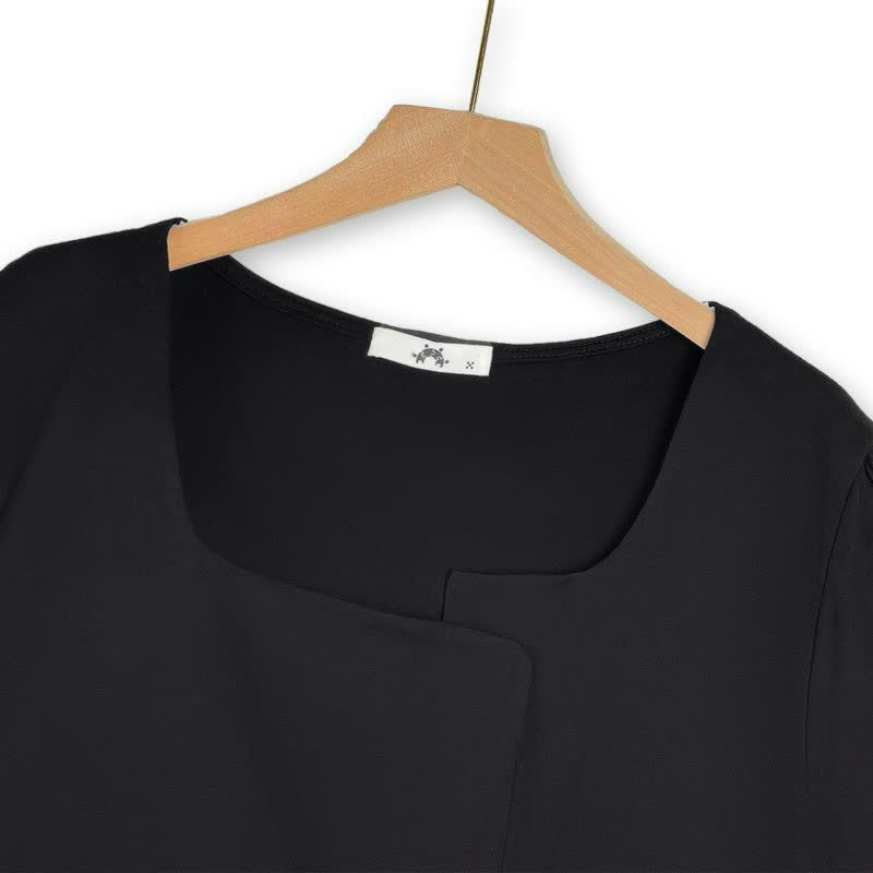 Ensemble haut à cordon et jupe fluide grande taille - image 5
