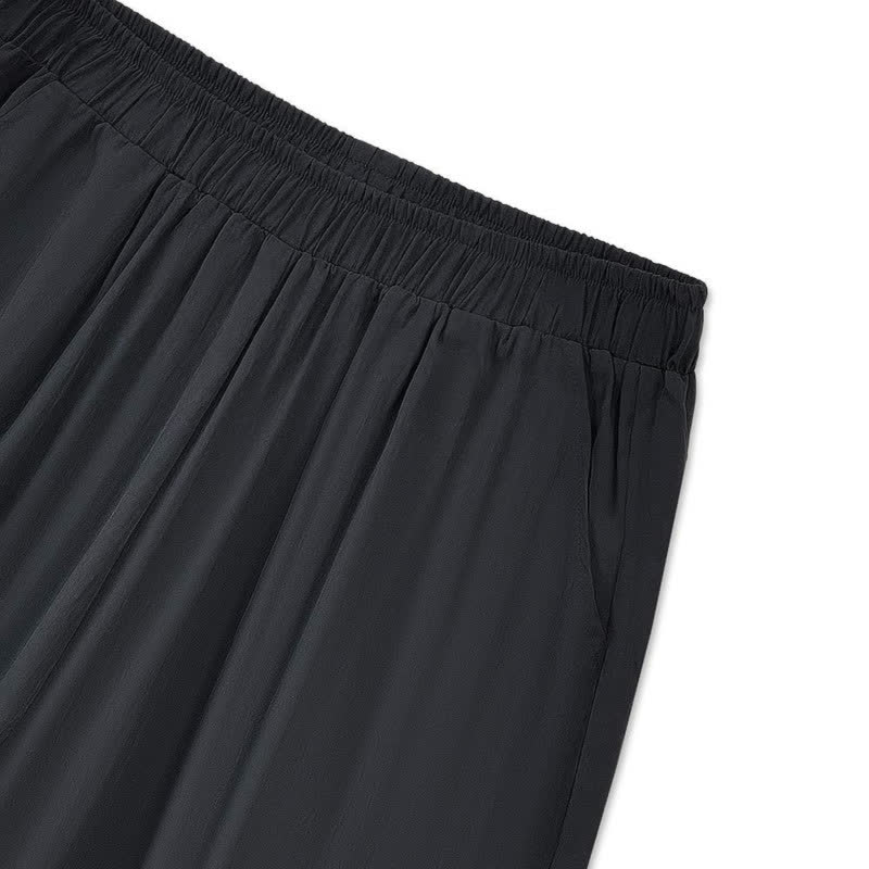 Ensemble chemise noire grande taille à nouer à la taille et pantalon large - image 5