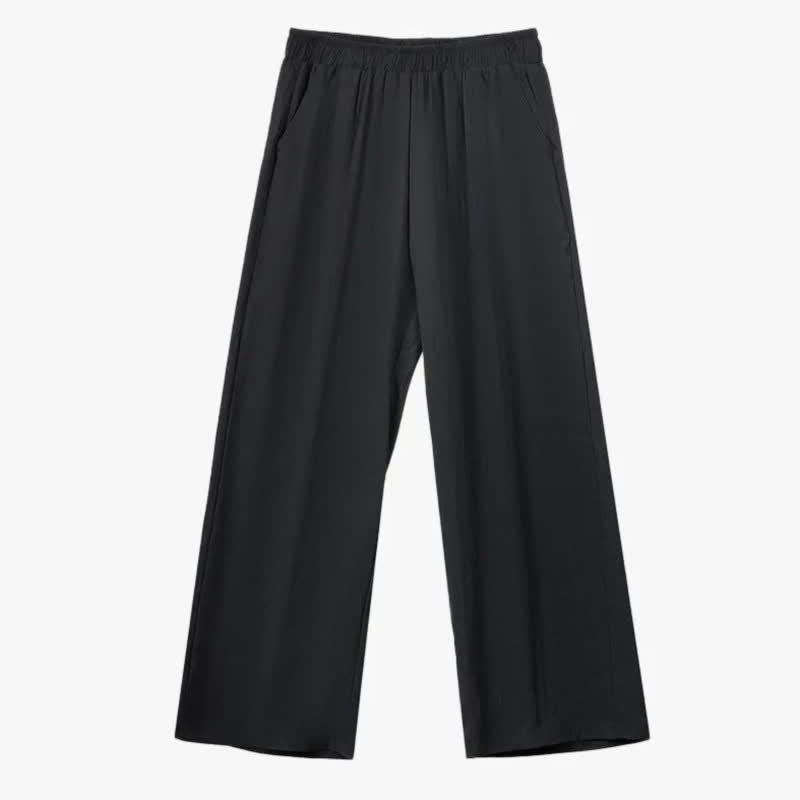 Ensemble chemise noire grande taille à nouer à la taille et pantalon large - image 2