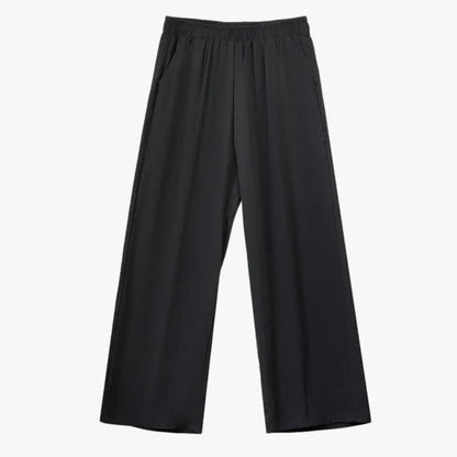 Ensemble chemise noire grande taille à nouer à la taille et pantalon large - image 2