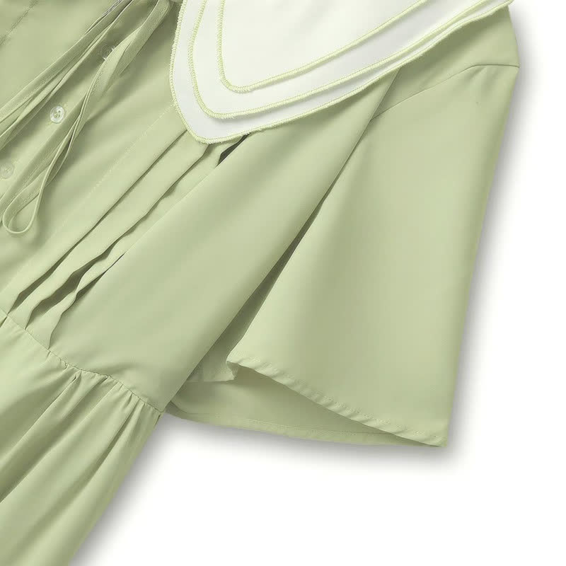 Robe midi à col Claudine - image 4
