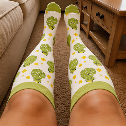 Chaussettes de compression grande taille motif guépard et vache - image 2