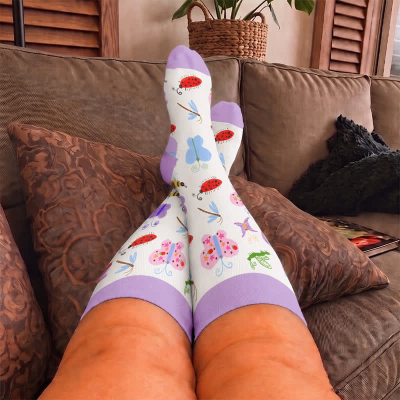 Chaussettes de compression grandes tailles à imprimé animalier - image 2