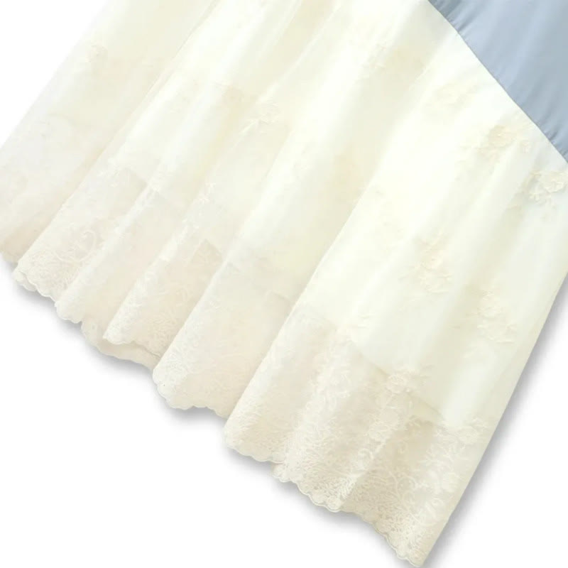 Robe midi grande taille à ourlet contrasté - image 4