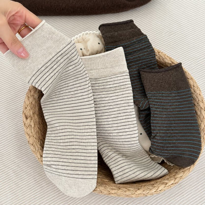 Chaussettes côtelées en coton (4 paires) - image 4