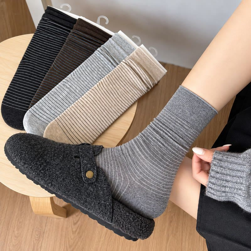 Chaussettes côtelées en coton (4 paires) - image 2