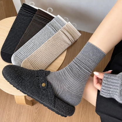 Chaussettes côtelées en coton (4 paires) - image 2