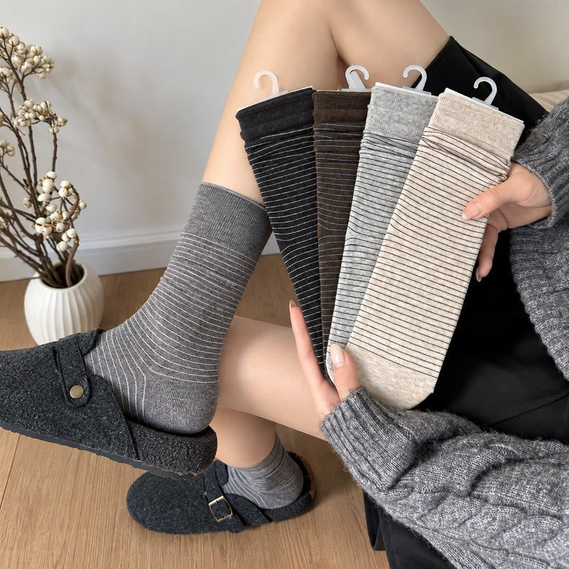 Chaussettes côtelées en coton (4 paires) - image 3