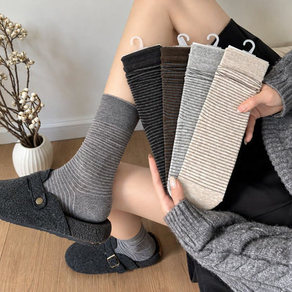 Chaussettes côtelées en coton (4 paires) - image 3