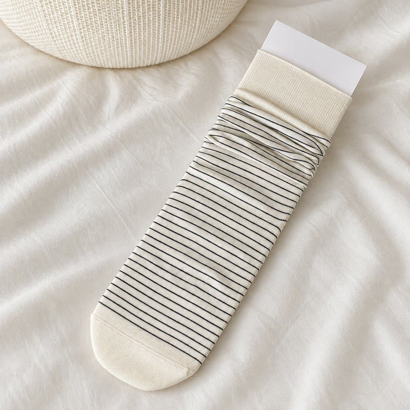 Chaussettes côtelées en coton (4 paires) - Blanc - EU36-40(US3-7) - image 8